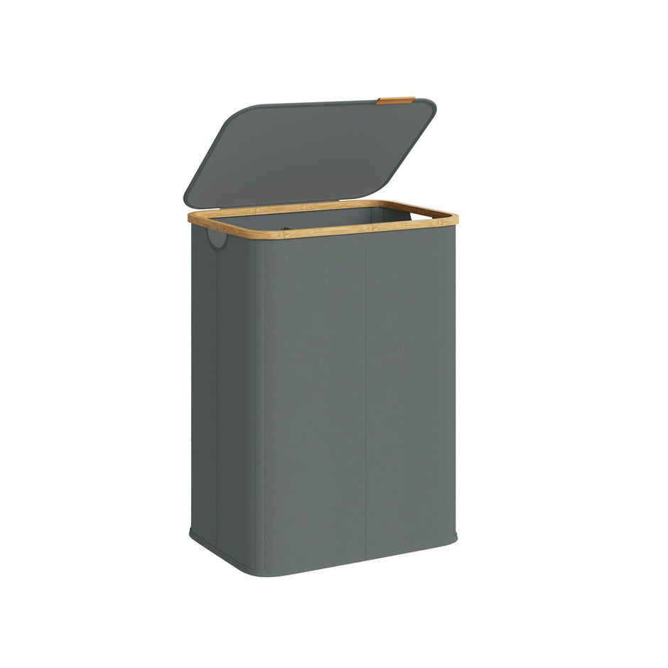 Laundry Basket - 140L - Oxford Fabric - 2 Compartments - Foldable