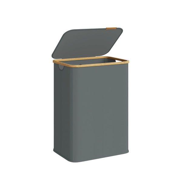 Laundry Basket - 140L - Oxford Fabric - 2 Compartments - Foldable