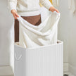 2 Sections Laundry Basket – Bamboo – Natural – XXL 100L with Removable Washable Lining