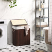 Laundry Basket – Bamboo – Brown – 100L Capacity with Divided Sections and Clip Lid