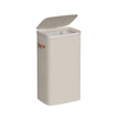Laundry Basket – Fabric – Dove Grey – 100 L Capacity with Lid and Handles