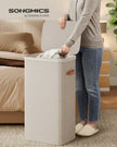 Laundry Basket – Fabric – Dove Grey – 100 L Capacity with Lid and Handles