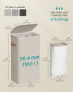 Laundry Basket – Fabric – Dove Grey – 100 L Capacity with Lid and Handles