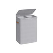 Laundry Basket – Polyester – Ink Black – Dual Compartment with Removable Liners and Lid
