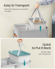Laundry Basket – Polyester – Ink Black – Dual Compartment with Removable Liners and Lid