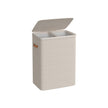 Laundry Basket – Polyester – Ink Black – Dual Compartment with Removable Liners and Lid