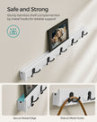 Coat Rack and Shoe Bench Set – Bamboo – Cloud White – Multifunctional with 5 Double Hooks and 3-Tier Storage