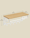 Wall-Mounted Coat Rack – Engineered Wood – Golden Oak and Cloud White – Industrial Design with Storage Shelf and 5 Hooks