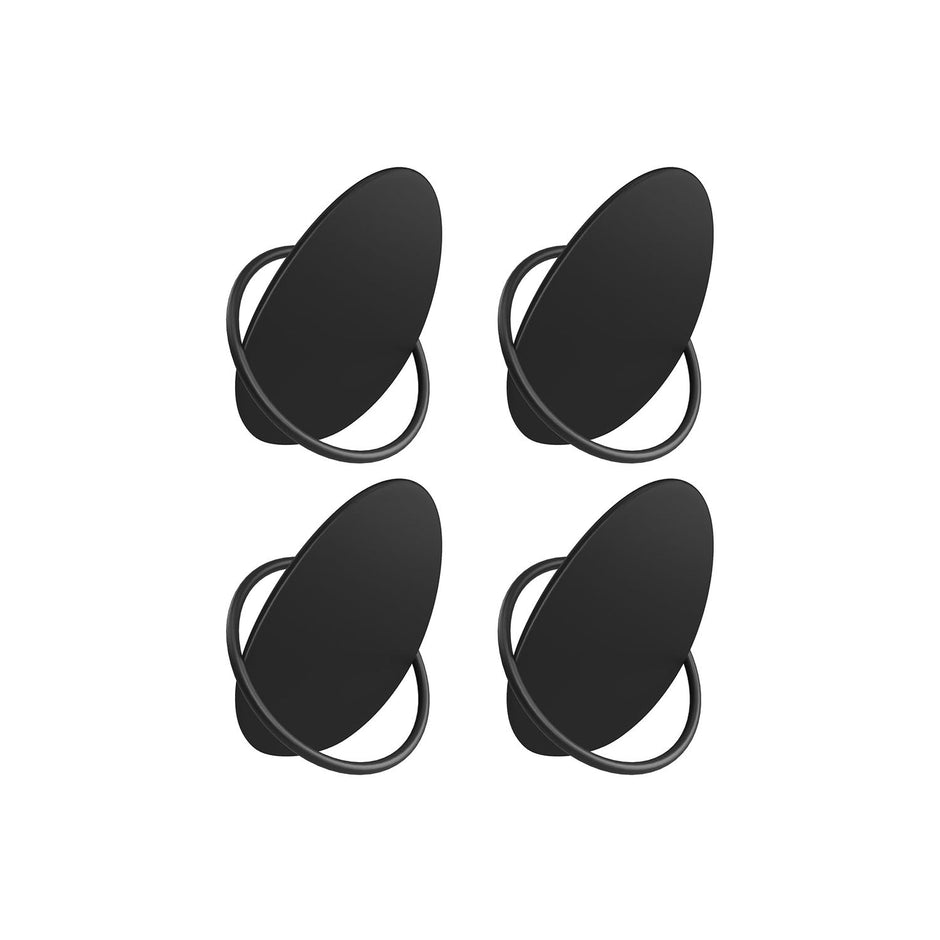 Set of Egg Shaped Wall Hooks – Metal – Ink Black – Holds up to 5 kg