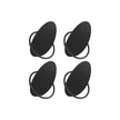 Set of Egg Shaped Wall Hooks – Metal – Ink Black – Holds up to 5 kg