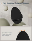 Set of Egg Shaped Wall Hooks – Metal – Ink Black – Holds up to 5 kg