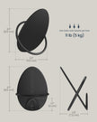 Set of Egg Shaped Wall Hooks – Metal – Ink Black – Holds up to 5 kg
