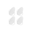 Set of Egg-Shaped Wall Hooks – Metal – Pearl White – Holds up to 5 kg