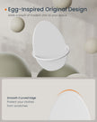 Set of Egg-Shaped Wall Hooks – Metal – Pearl White – Holds up to 5 kg