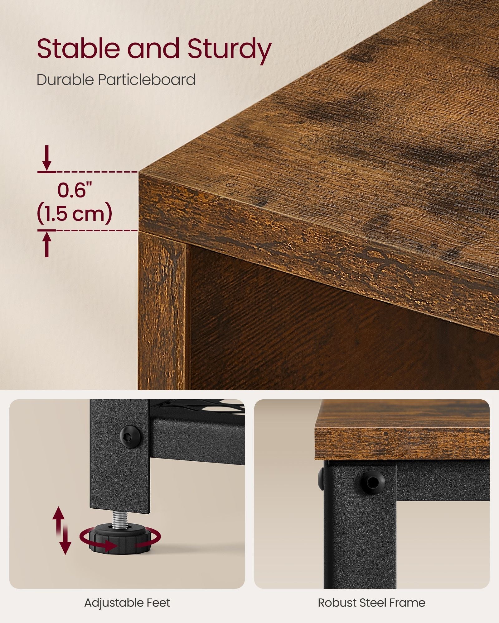 Coat Rack and Shoe Bench Set – Wood – Rustic Brown – Multifunctional Hallway Furniture with 2-Tier Shoe Rack and Dot Coat Hooks