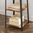Coat Stand – Metal – Rustic Brown – Industrial Design with Shelves and Hooks