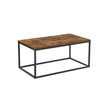 Coffee Table – Steel Frame – Rustic Brown and Black – Industrial Design, Easy Assembly