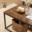 Coffee Table – Steel Frame – Rustic Brown and Black – Industrial Design, Easy Assembly
