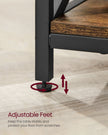 Lift-Top Coffee Table – Wood – Brown – Open and Hidden Storage with X-Shaped Bars