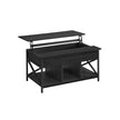 Lift-Top Coffee Table – MDF and Metal – Charcoal Gray and Black – Open and Hidden Storage