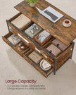 Lift Top Coffee Table – Wood – Rustic Brown and Ink Black – Hidden Compartments and Storage Drawers