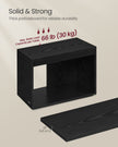 Coffee Table Set – Wooden – Ebony Black – Customisable with Storage Shelf