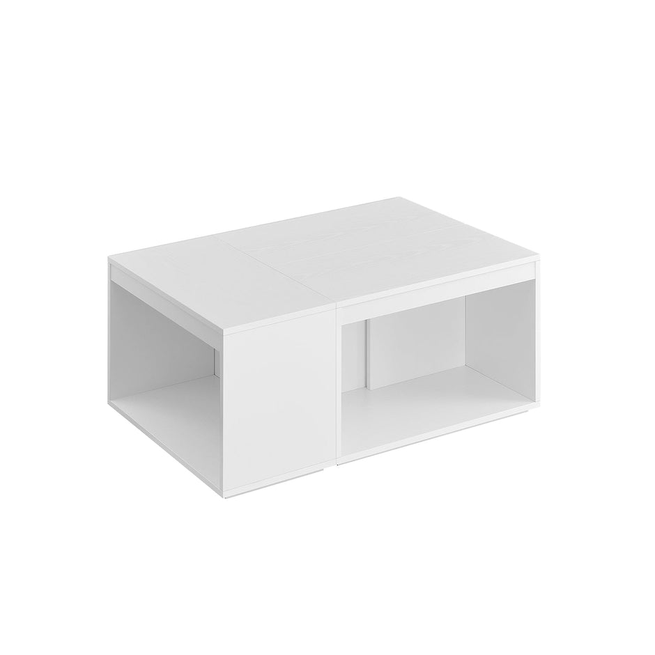 Coffee Table Set – Wooden – Ebony Black – Customisable with Storage Shelf