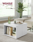 Customisable Coffee Table Set – Wood – Snow White – Modern Design with Storage Shelf