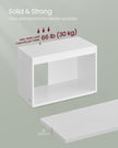 Customisable Coffee Table Set – Wood – Snow White – Modern Design with Storage Shelf