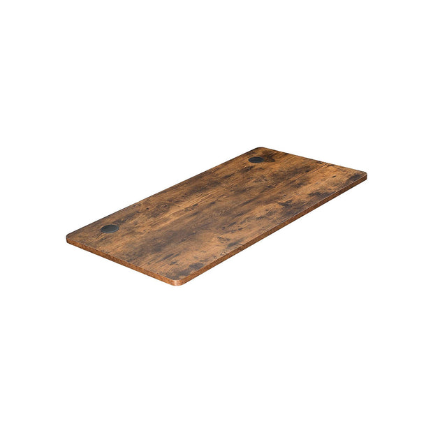 Writing Desk Top – MDF – Rustic Brown – Electric Standing Desk Compatible with Rounded Corners and Smooth Edges