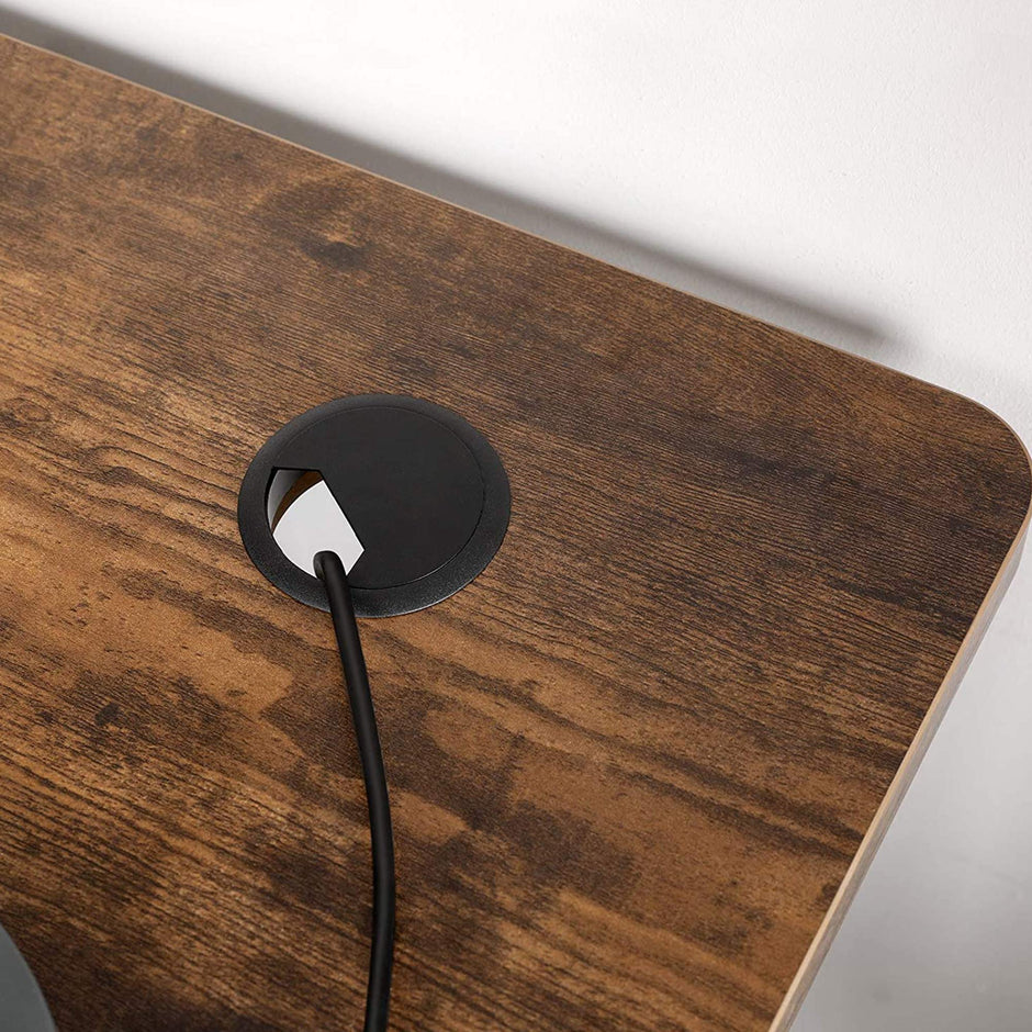 Writing Desk Top – MDF – Rustic Brown – Electric Standing Desk Compatible with Rounded Corners and Smooth Edges