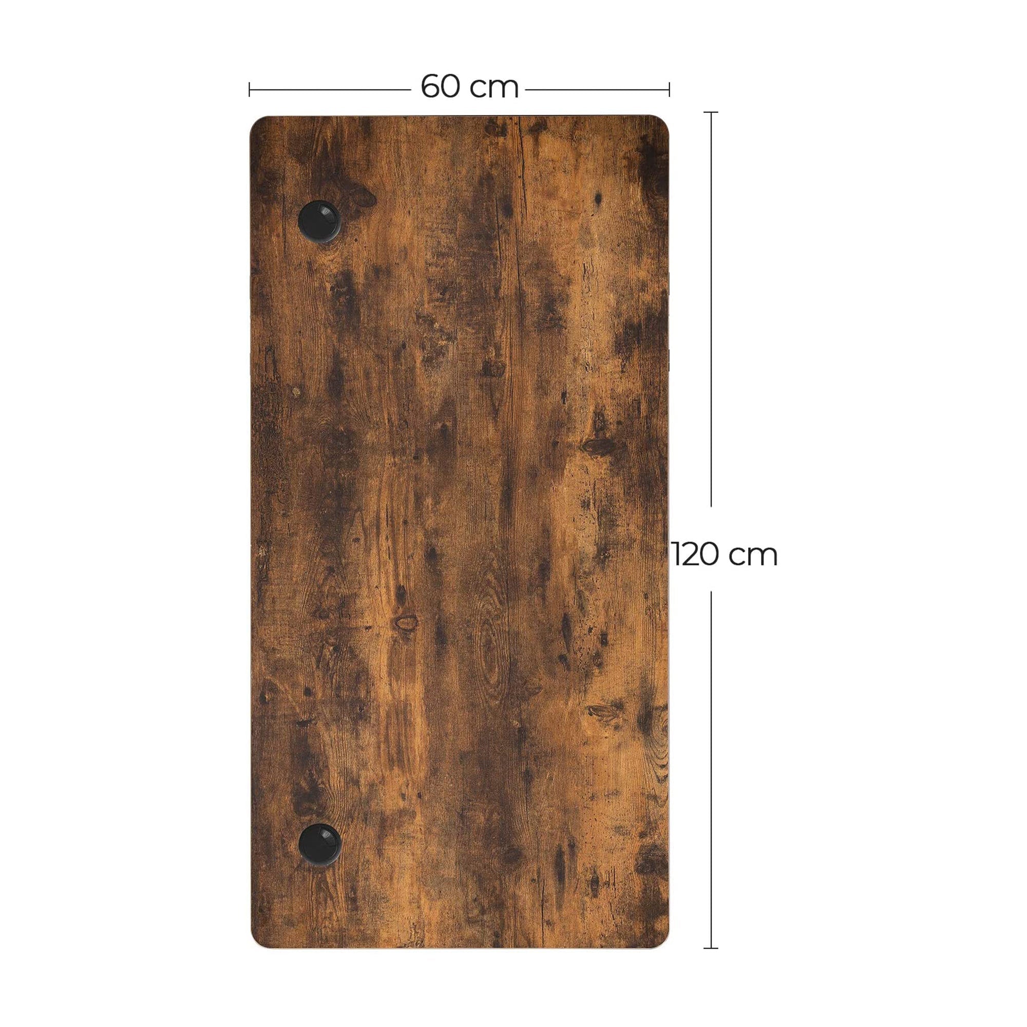 Writing Desk Top – MDF – Rustic Brown – Electric Standing Desk Compatible with Rounded Corners and Smooth Edges