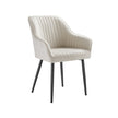 Dining Chair – Velvet – Grey – Upholstered with Armrests and Metal Legs