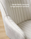 Dining Chair – Velvet – Grey – Upholstered with Armrests and Metal Legs
