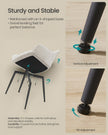 Dining Chair – Velvet – Grey – Upholstered with Armrests and Metal Legs