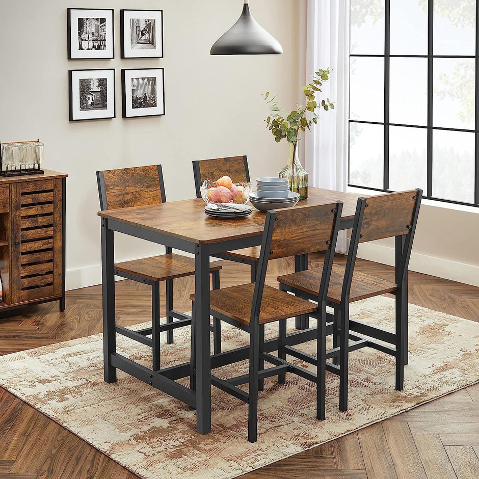 Dining Chair Set of 2 – Steel Frame – Industrial Style – Versatile for Dining Room, Living Room, Kitchen