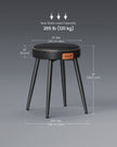 Dining Chair – Synthetic Leather – Ink Black – Mid-Century Modern Design
