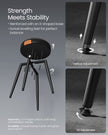 Dining Chair – Synthetic Leather – Ink Black – Mid-Century Modern Design