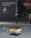 Dining Chairs Set of 2 – Synthetic Leather – Ink Black – Mid-Century Modern Design