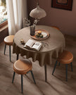Dining Chairs Set of 2 – Synthetic Leather – Caramel Brown – Mid-Century Modern Upholstered Design