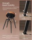 Dining Chair – Synthetic Leather – Caramel Brown – Mid-Century Modern Design