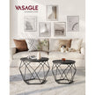 Set of 2 Side Tables – Steel – Black and Rustic Brown – Robust Design