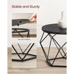 Set of 2 Side Tables – Steel – Black and Rustic Brown – Robust Design