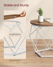 Round Coffee Table Set – Steel – Modern – Removable Tabletop