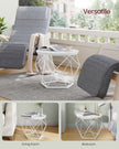 Set of 2 Round Coffee Tables – Steel – Snow White and Cloud White – Robust Design for Living Room and Bedroom