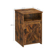 Rustic Brown Bedside Table – MDF – Brown – With Cabinet