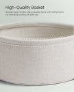 Round Side Table – Fabric – Laurel Green and Cream White – Spacious with Basket