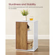 Side Table – Engineered Wood – Rustic Walnut and White – Versatile Open Storage, Modern Design, 30 x 40 x 60 cm