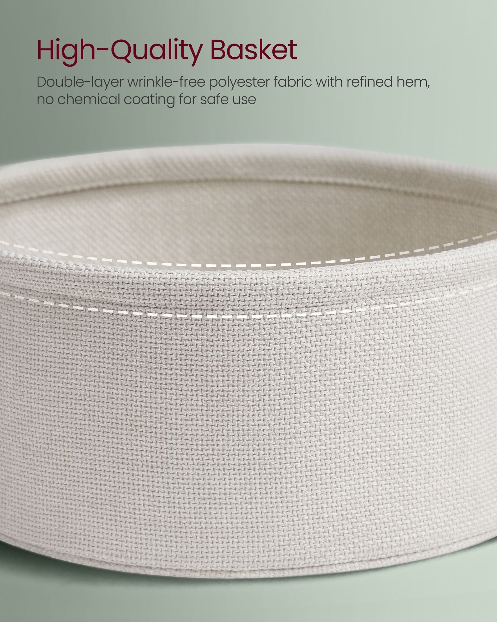 Round Side Table – Wood and Fabric – Forest Green and Cream White – With Charging Station and USB Ports