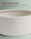 Round Side Table – Wood and Fabric – Forest Green and Cream White – With Charging Station and USB Ports